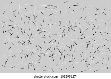 Abstract geometric pattern, gradient black and white sticks texture on gray background. Vector illustration, EPS 10. Can be used as wallpaper for website, banner; or print on tile, gift wrapping paper