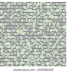 Abstract Geometric Pattern: Green and Black Pixelated Design