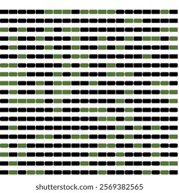 Abstract Geometric Pattern: Green and Black Rectangle Design