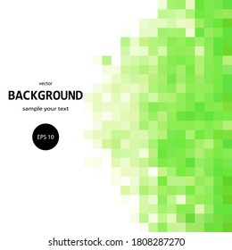 Abstract geometric pattern from green squares on white background.Vector illustration.