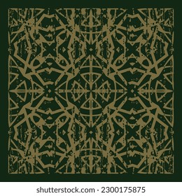 Abstract geometric pattern in green yellow. Print, cloth design, wallpaper. Vector.