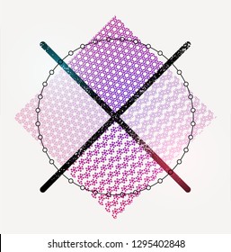 Abstract geometric pattern grunge background. Retro vector illustration.