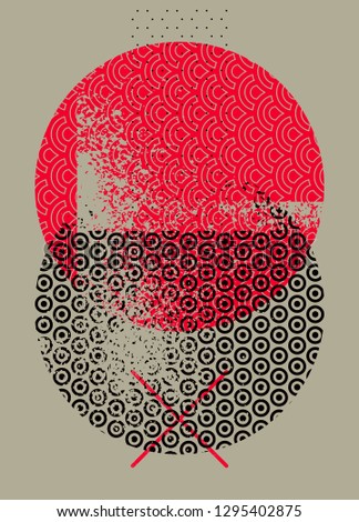 Abstract geometric pattern grunge background. Retro vector illustration.