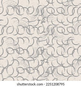 Abstract geometric pattern with half circle,wave texture in polka dot allover design.Seamless vector background.White and gray ornament. Simple lattice graphic design.geometric white polka dot.