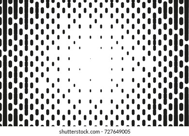 Abstract geometric pattern. Halftone background with small lines. Design element for web banners, posters, cards, wallpapers, backdrops, panels, templates. Black and white color. Vector illustration