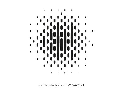 Abstract geometric pattern. Halftone background with small lines. Design element for web banners, posters, cards, wallpapers, backdrops, panels, templates. Black and white color. Vector illustration