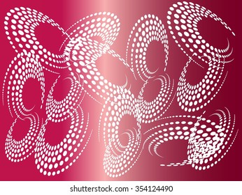 Abstract geometric pattern with halftone of points background