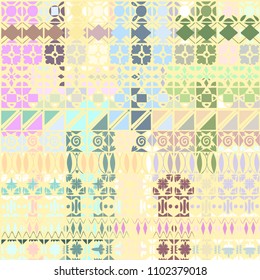 Abstract geometric pattern, hand drawn, colorful background, vector