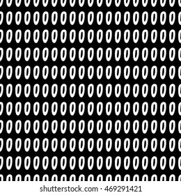 Abstract geometric pattern with hand drawn ovals. Cute vector black and white geometric pattern. Seamless monochrome geometric pattern for fabric, wallpapers, wrapping paper, card and web backgrounds.