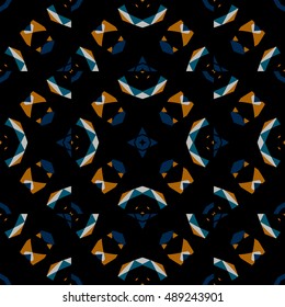 Abstract geometric pattern for hand-made ceramics, craft furniture, aircraft livery, upholstery, packaging of cosmetics, bedding, plaid, skirt, scarf, interior design of cafe. Vector illustration.