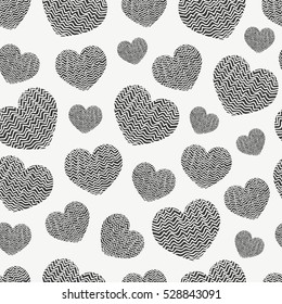 Abstract geometric pattern heart. Romantic Valentine's Day theme with. Set of love vector backgrounds