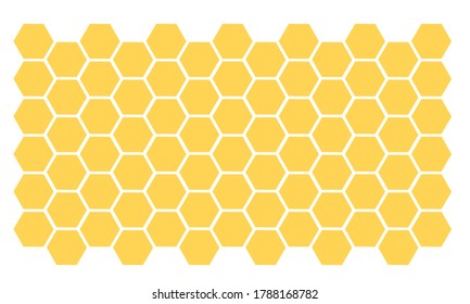 Abstract geometric pattern with hexagon cells on white background vector.