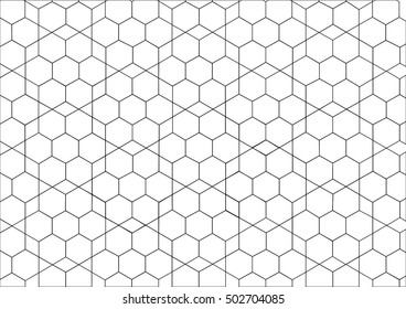 Abstract geometric pattern with hexagon honeycomb
