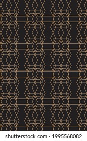 abstract geometric pattern with hexagons , lines and squares . a seamless vector background gold and black texture. 
