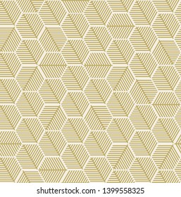 Abstract geometric pattern of hexagons made with lines. Vector, fabric abstract seamless pattern, background with hand drawn elements