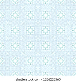 Abstract geometric pattern with ice snowflakes. Winter holiday theme texture