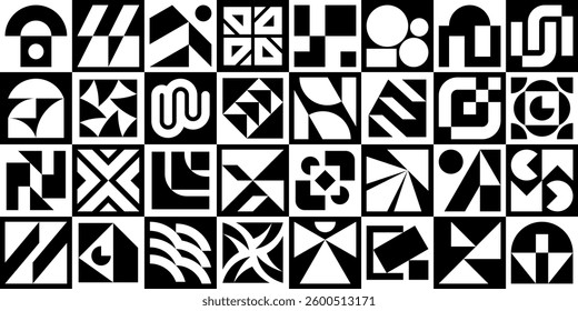 Abstract geometric pattern. Geometric Icons Design Elements. Trendy minimalist basic figures