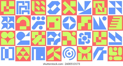 Abstract geometric pattern. Geometric Icons Design Elements. Trendy minimalist basic figures