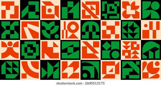 Abstract geometric pattern. Geometric Icons Design Elements. Trendy minimalist basic figures