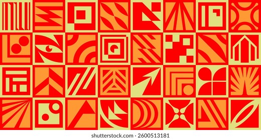 Abstract geometric pattern. Geometric Icons Design Elements. Trendy minimalist basic figures