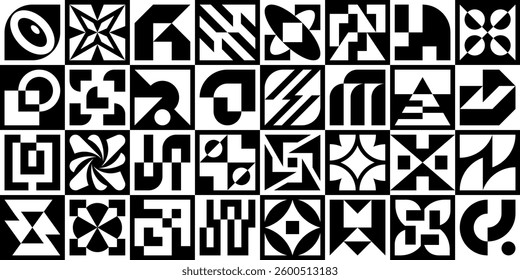 Abstract geometric pattern. Geometric Icons Design Elements. Trendy minimalist basic figures