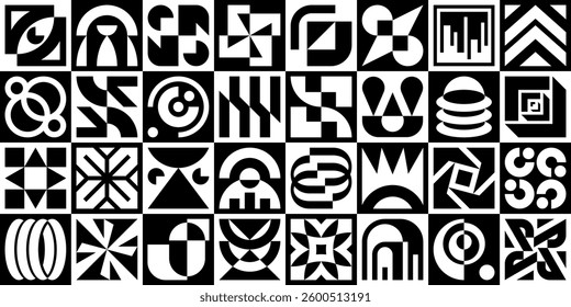 Abstract geometric pattern. Geometric Icons Design Elements. Trendy minimalist basic figures
