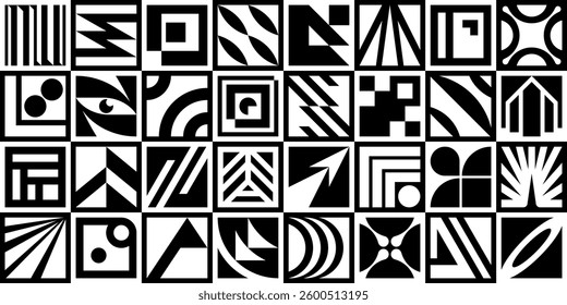 Abstract geometric pattern. Geometric Icons Design Elements. Trendy minimalist basic figures