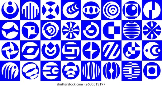 Abstract geometric pattern. Geometric Icons Design Elements. Trendy minimalist basic figures