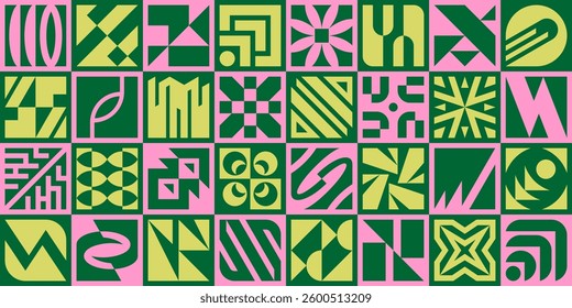Abstract geometric pattern. Geometric Icons Design Elements. Trendy minimalist basic figures