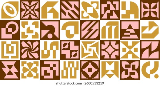 Abstract geometric pattern. Geometric Icons Design Elements. Trendy minimalist basic figures