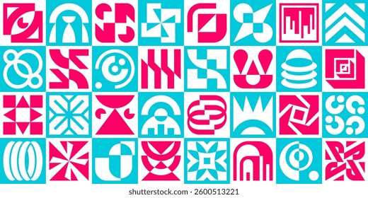 Abstract geometric pattern. Geometric Icons Design Elements. Trendy minimalist basic figures