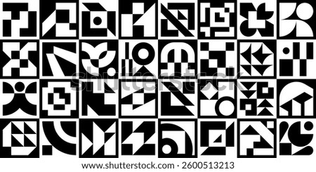 Abstract geometric pattern. Geometric Icons Design Elements. Trendy minimalist basic figures