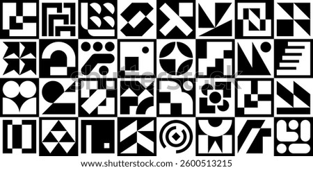 Abstract geometric pattern. Geometric Icons Design Elements. Trendy minimalist basic figures