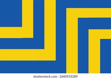 an abstract geometric pattern illustration with blue and yellow shapes, creating a modern and bold design, suitable for various graphic applications.