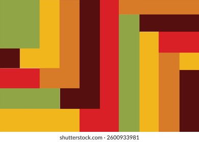 an abstract geometric pattern illustration with colorful rectangles, creating a modern and bold design, suitable for various graphic applications
