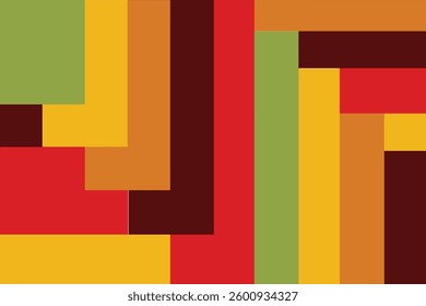 an abstract geometric pattern illustration with colorful rectangles, creating a modern and bold design, suitable for various graphic applications.
