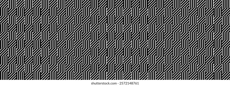 Abstract Geometric pattern, Illustration, vector, alternating overlapping, orderly, arrangement , background, banner, website, template, Back and white, Nobody.