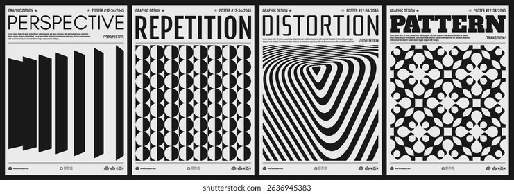 Abstract geometric pattern. Image of many rectangular flat shapes with transition effect. Cover design template. Vector illustration for brochure, poster, flyer or banner.