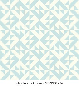 Abstract geometric pattern inspired by duvet quilting. Pastel colored abstract background. Simple colors - easy to recolor. Seamless vector pattern.