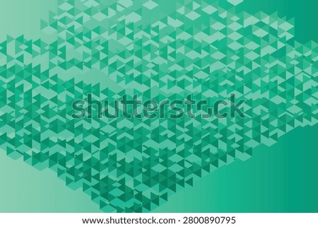 Abstract geometric pattern of interlocking green and teal 3 d blocks 3d blocks gradient green