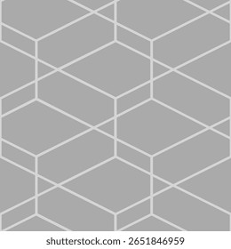 Padrão geométrico abstrato de hexágonos interligados em um esquema de cores cinza neutro.