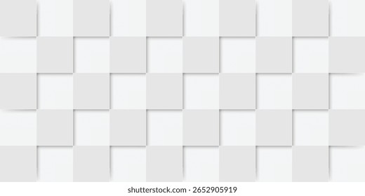 Padrão geométrico abstrato de quadrados entrelaçados em cinza claro