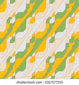 Abstract geometric pattern with intersecting thin lines. Seamless linear rapport vector background. Polygonal structure. Repeating geometric grid art deco design background. Craft backdrop.