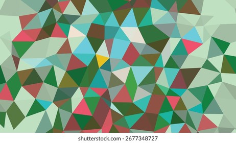 Abstract Geometric Pattern of Intersecting Triangles in Earthy Tones and Teal polygons