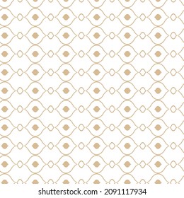 Abstract geometric pattern with the intersection of thin golden lines on a white background. Seamless linear pattern. Stylish fractal texture
