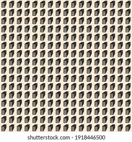 Abstract geometric pattern, intricate pattern of optical illusions. Seamless pattern with beige background, vector illustration. Decorative design for your creative ideas.