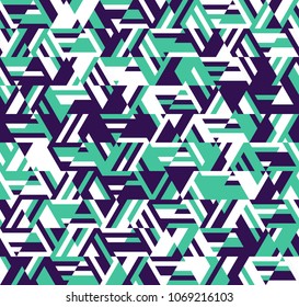 Abstract geometric pattern. A kaleidoscope of lines and triangles.