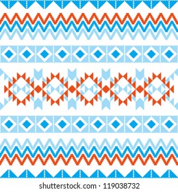 Abstract geometric pattern knitted ornamental seamless background