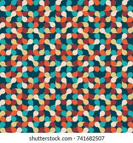 Abstract Geometric Pattern with leaves, drops. Colorful Texture seamless vector background illustration flat style design for poster, greeting card, wedding party invitation, flyer