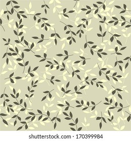 Abstract geometric pattern of leaves. Seamless vector pattern.